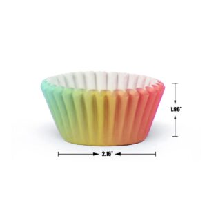 qiqee Jumbo Cupcake Liners 300PCS Gradient Cupcake Cups 6 Designs Cupcake Papers Baking Cups Cupcake Wrappers (Large Size)