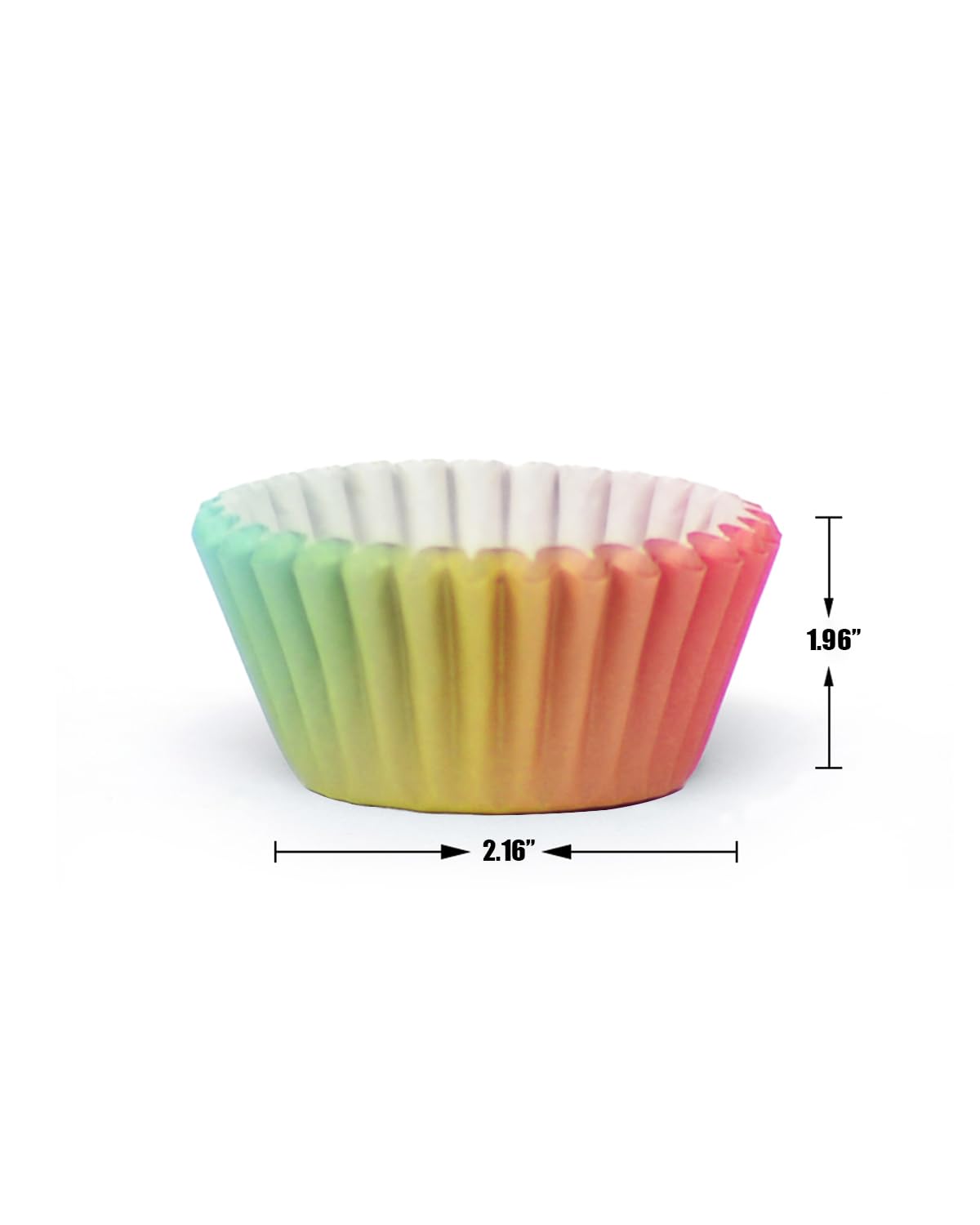 qiqee Jumbo Cupcake Liners 300PCS Gradient Cupcake Cups 6 Designs Cupcake Papers Baking Cups Cupcake Wrappers (Large Size)