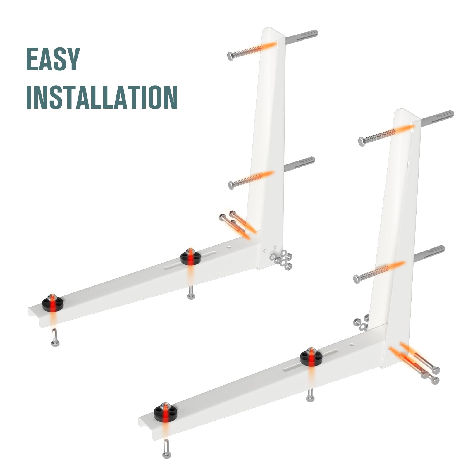 Mini Split Wall Mounting Bracket for Outdoor Condenser 7000-24000 BTU Universal Mini Split Heat Pump Systems Support Brackets Support up to 330 lbs