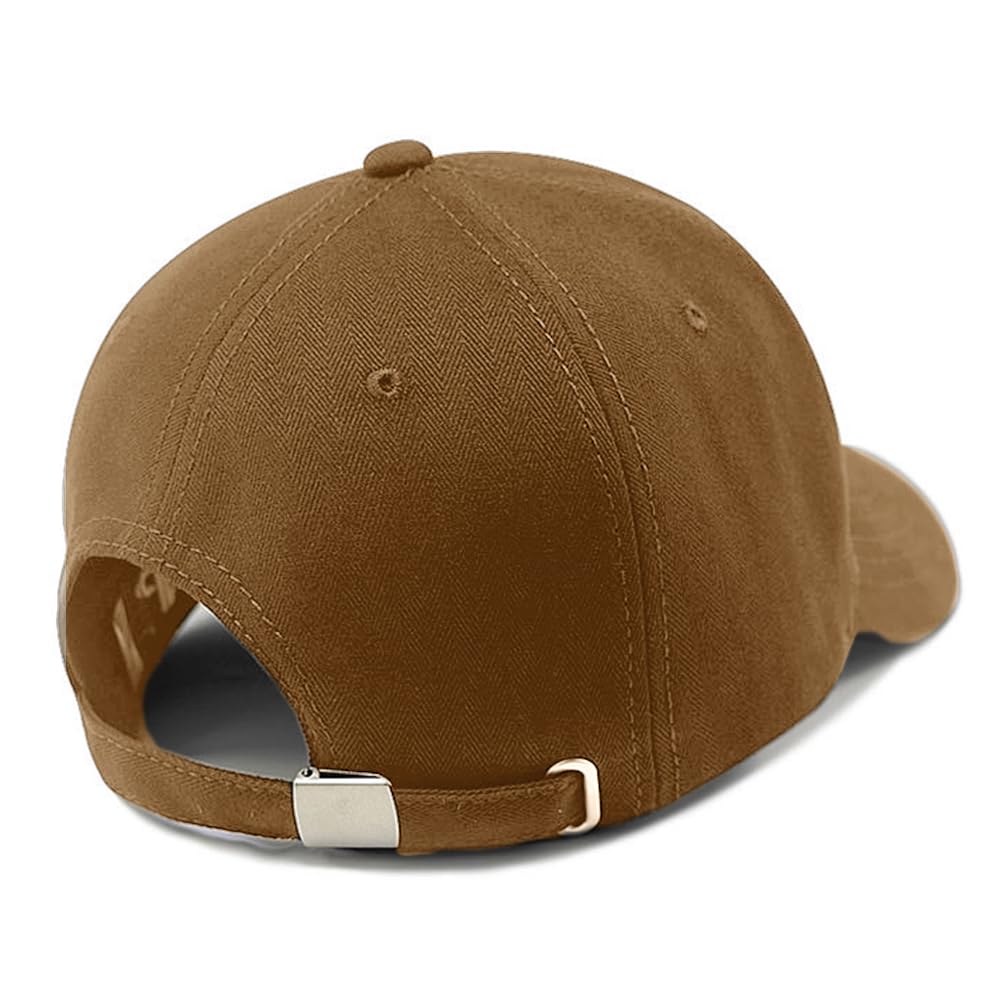 Big Head Hats for Men Oversize Cotton XXL Baseball Cap Large Head Hats Plus Size Hat Adjustable 23"-25.5" (Khaki)