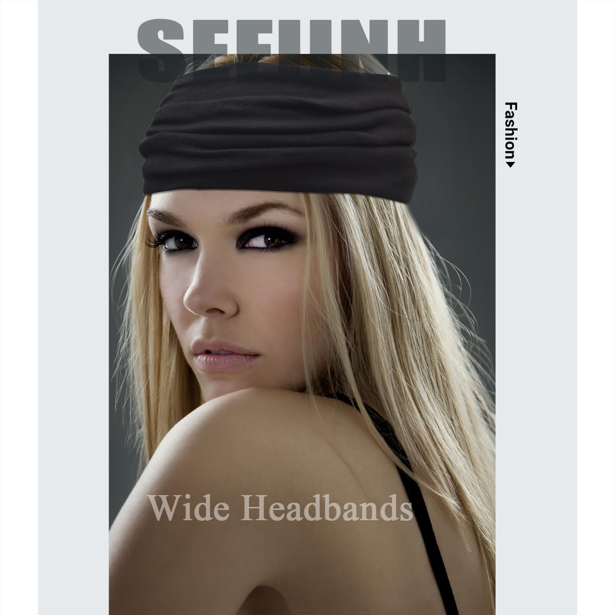 Sefiinh Wide Headbands For Women Stretch Headband Boho Head Bands Women's Hair Band Turban Workout Hairband Accessories 6 Pack