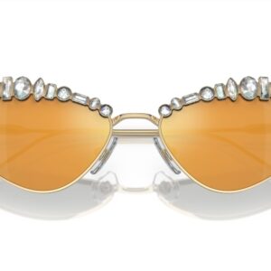 SWAROVSKI SK7009 Sunglasses, Pale Gold/Brown Mirrored Gold, 55 mm