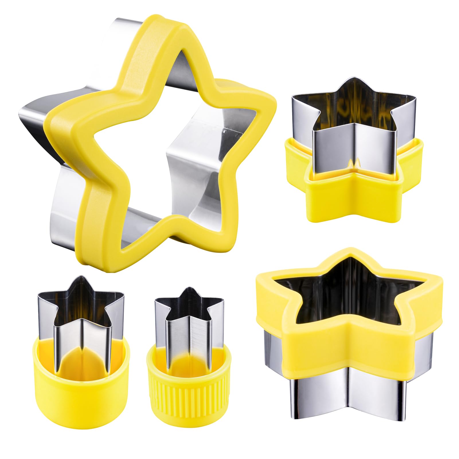 ETERSION Star Cookie Cutter 5 Pieces 5 Sizes 1" to 4"