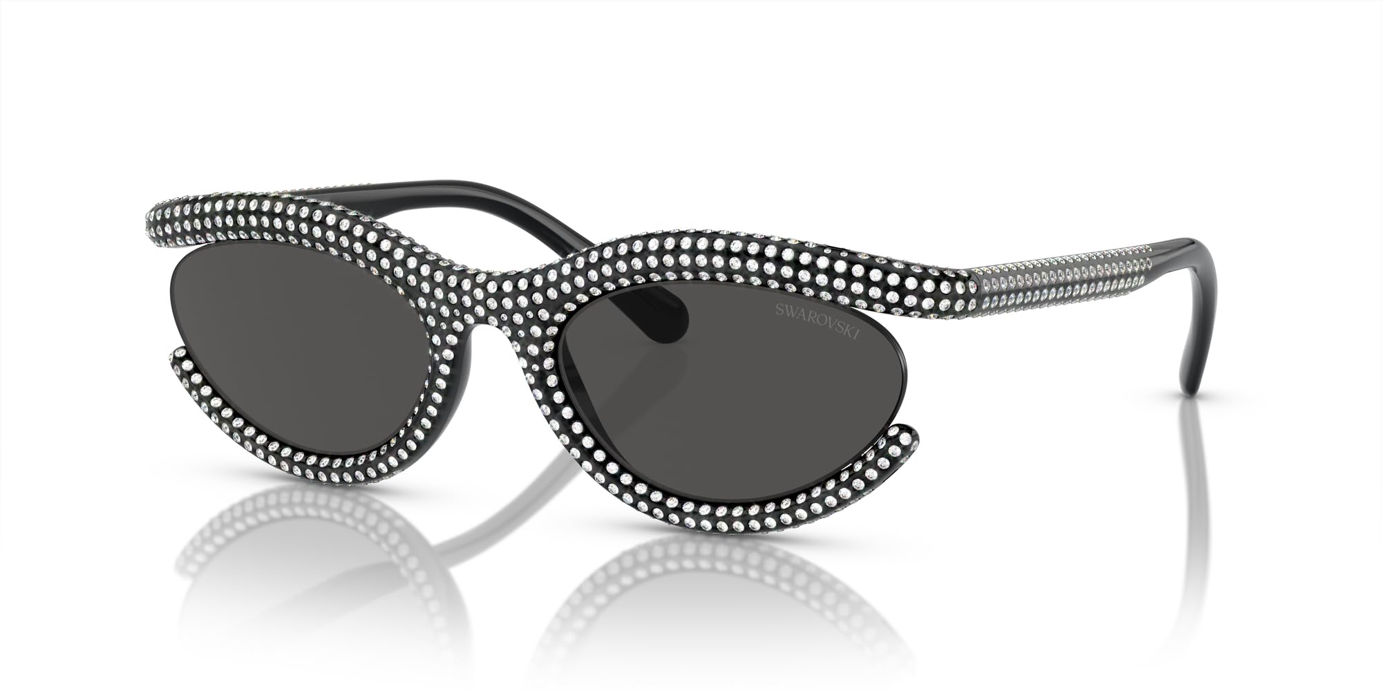 SWAROVSKI SK6006 Sunglasses, Black/Dark Grey, 54 mm