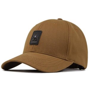 Big Head Hats for Men Oversize Cotton XXL Baseball Cap Large Head Hats Plus Size Hat Adjustable 23"-25.5" (Khaki)