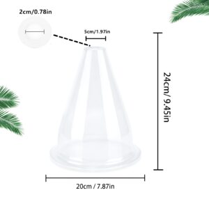 【12 Pieces】 Garden Cloches for Plants, Plant Covers Plant Protectors Transparent Bell Jar Cloches to Protect Plants from Birds, Slugs, Frost, Freeze Weather, 7.8" D x 9.4" H, Transparent