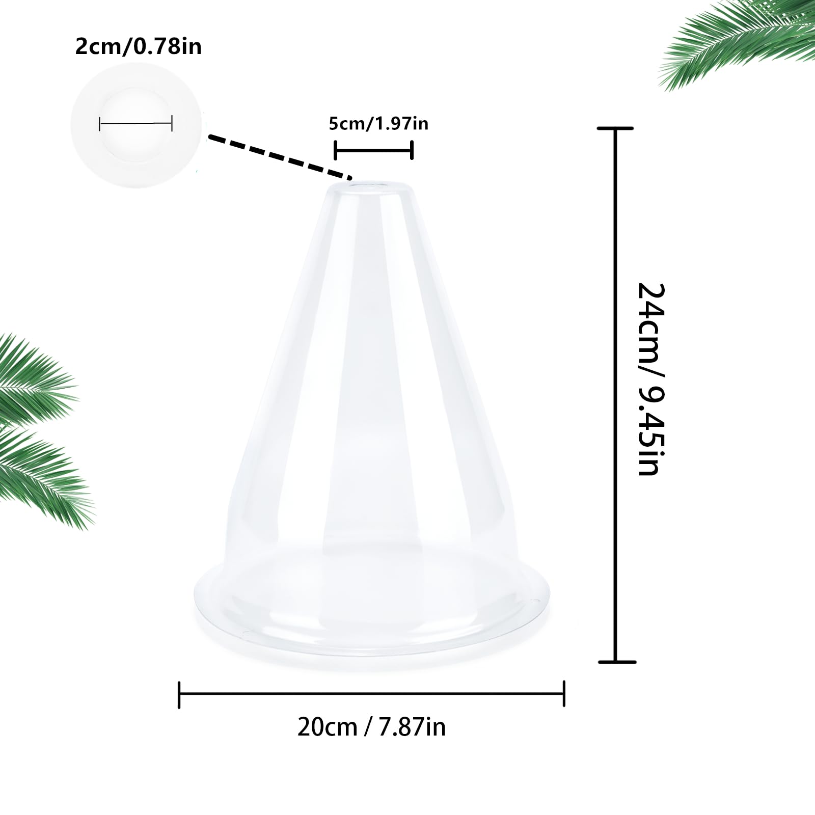 【12 Pieces】 Garden Cloches for Plants, Plant Covers Plant Protectors Transparent Bell Jar Cloches to Protect Plants from Birds, Slugs, Frost, Freeze Weather, 7.8" D x 9.4" H, Transparent