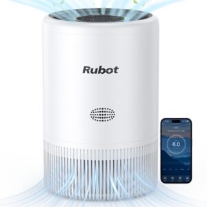 rubot h13 true hepa air purifiers for large room, air purifiers with h13 hepa filter, 3d filter, 3 speed modes, for home office(white)