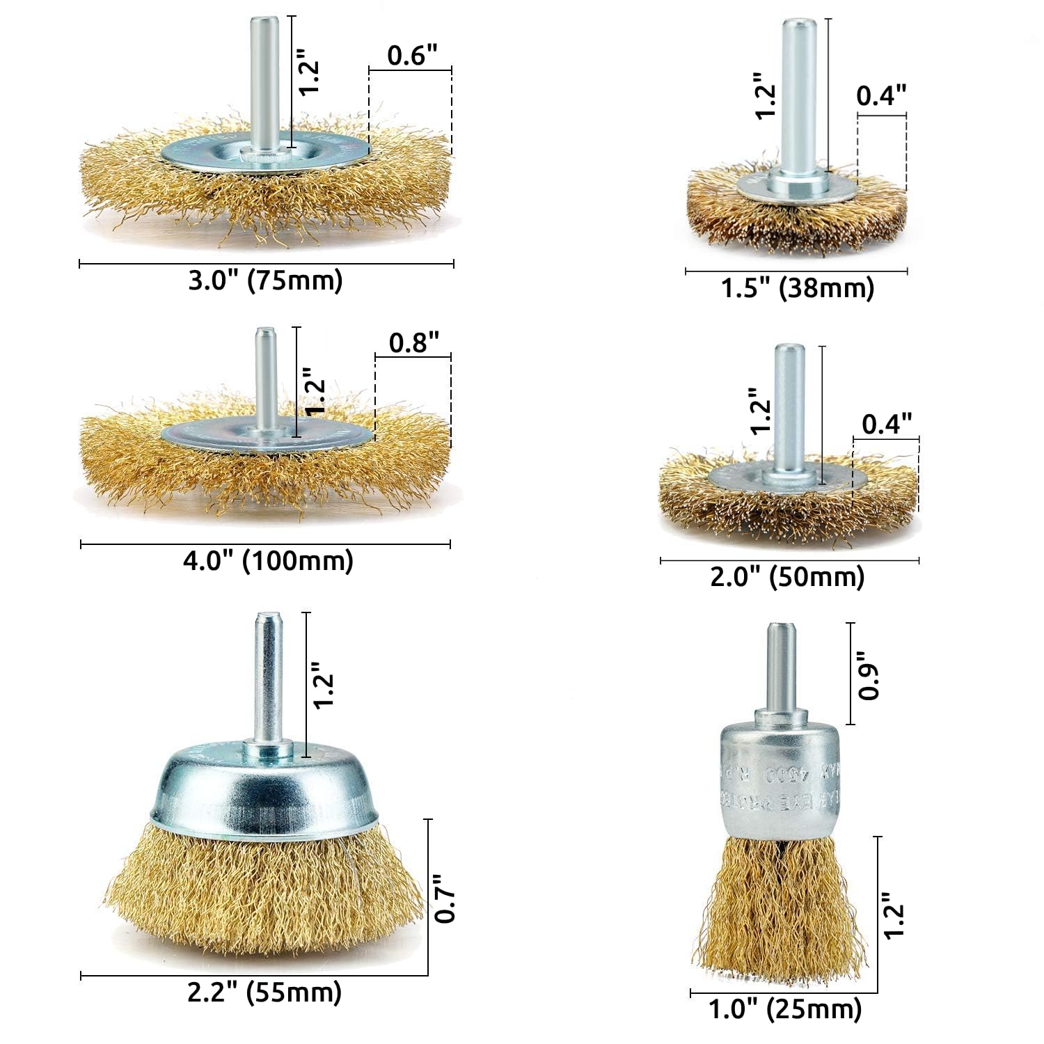 GrillBit BBQ Drill Brush for Grill Cleaning. Drill Cleaning BBQ Wire Brush. 7 Piece Set. Clean & Restore Your Grill Fast & Easy. Brass Coated Wire Brushes. Super Effective. Not Plastic. Not Meltable.