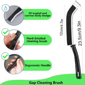 4pcs Hard Bristle Crevice Cleaning Brush, Gap Crevice Cleaning Brush Dead Corners Small Cleaning Brush Tool, for Bathroom Kitchen Tiles Window Slots Track Deep Cleaning Brush Supplies (Black)