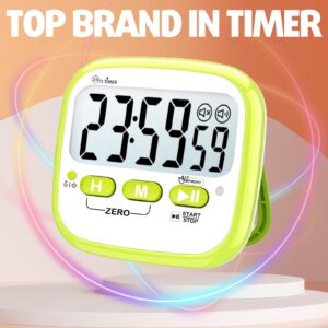 Antonki 2 Pack Timer, Classroom Timer for Kids, Timer for Teacher, Kitchen Timers, Digital Timer for Cooking, Egg Timer, Magnetic Countdown Timer for Exercise, Study, Oven - Battery Included