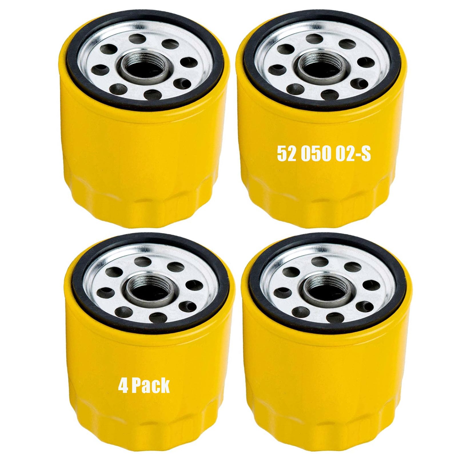 52 050 02-S Oil Filter Replacement Fits Kohler Engine John Deere CH11-CH25 CV11-CV22 M18-M20 MV16-MV20 Lawn Mower 5205002S(4 Pack)