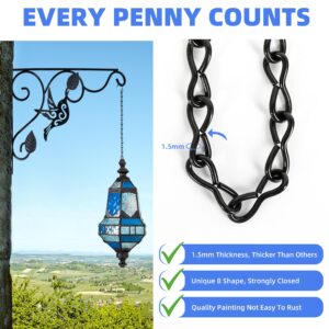 VRSS Hanging Chains for Hanging Planter Basket Bird Feeder Lanterns Ornaments Wind Chimes Billboards DIY Crafts (9.5 inch 6pcs)