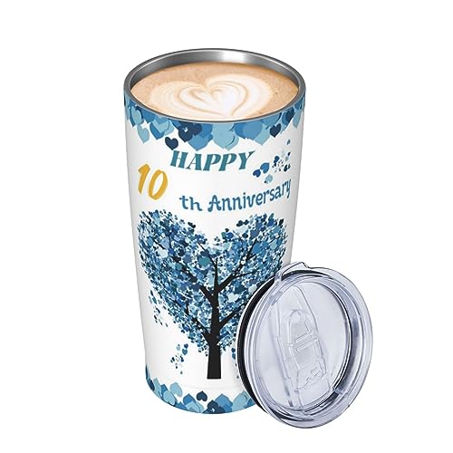 10 Year Anniversary Tumbler Gifts for Him,Gifts for Him 10th Anniversary-10th Wedding Anniversary Romantic Gifts for Couple/Parents,Best 10th Wedding Anniversary Tumbler for Husband (10th-anniversary)