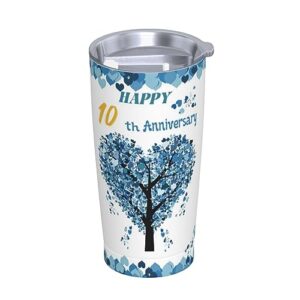 10 Year Anniversary Tumbler Gifts for Him,Gifts for Him 10th Anniversary-10th Wedding Anniversary Romantic Gifts for Couple/Parents,Best 10th Wedding Anniversary Tumbler for Husband (10th-anniversary)