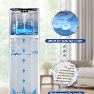 Honovos Humidifiers for Bedroom, 15L Wholehouse Humidifier for 2000 sq. ft, 600ml/h Cool Mist Humidifier for Large Room With Essential Oil Tray, Top Fill Floor Humidifier for Baby Yoga Plants