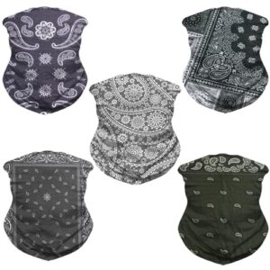 neck gaiter mask face scarf bandana tube cover headwear balaclava headband headwrap for men and women