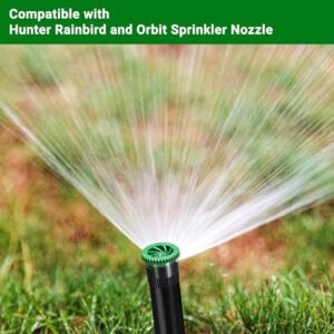 HolyMaji 10 Pieces Variable Arc Nozzle, Pop-up Sprinkler Heads Replacement Compatible with Most of 360 Degree Adjustable Pop Up Sprinklers Spray Head for Garden Lawn Irrigation (12AN)