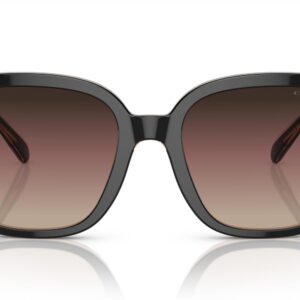 Coach HC8381U Universal Fit Sunglasses, Black/Transparent Blush/Brown Purple Grey Gradient, 54 mm