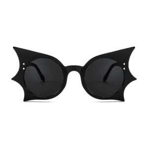 FEISEDY Women Men Funny Sunglasses, Butterfly Shaped Bat Shades for Halloween and Party B4142