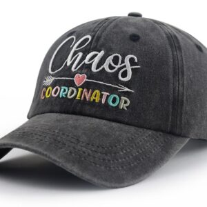 Chaos Coordinator Gifts for Women, Thank You Gifts Hat, Adjustable Embroidered Washed Cotton Boss Lady Baseball Cap, Birthday Christmas Appreciation Gift for Coworkers Office Manager Teachers Nurse