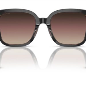 Coach HC8381U Universal Fit Sunglasses, Black/Transparent Blush/Brown Purple Grey Gradient, 54 mm