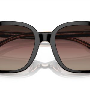 Coach HC8381U Universal Fit Sunglasses, Black/Transparent Blush/Brown Purple Grey Gradient, 54 mm