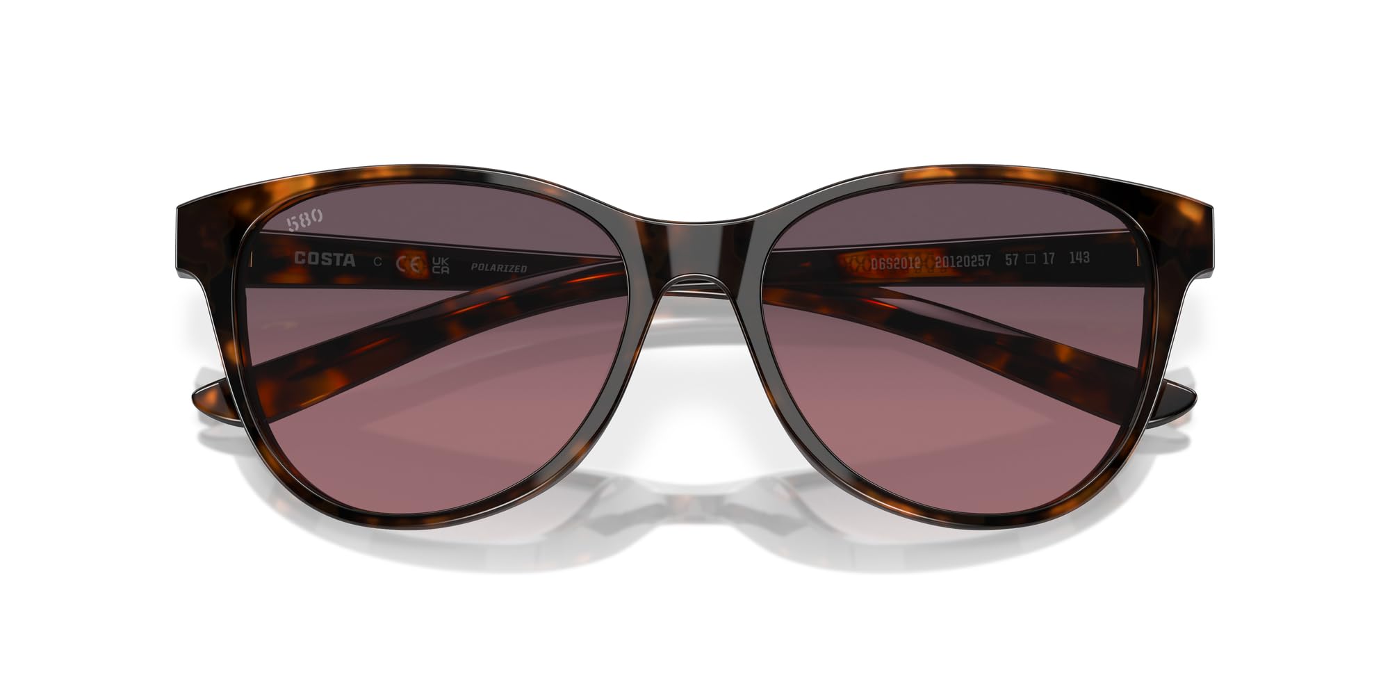 Costa Woman Sunglasses Tortoise Frame, Rose Gradient Lenses, 57MM