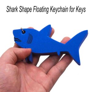 Liangery Floating Keychain for Boat Keys Marine Fishing Float Key Chain in Shark Style Floating Key Ring with Great Buoyance