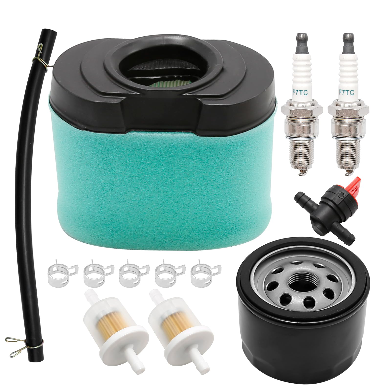 SYOWADA 792105 Air Filter 7045184 Oil Filter Tune Up Kit Replacement For JD MIU11515 MIU11517 LA120 LA140 LA150 Z245 LA155, Replacement For BS V-Twin 16-27 HP 445677 40H777 44P777