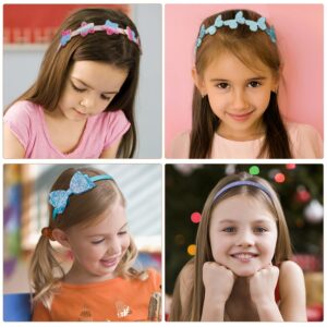 Deoot Headbands for Girls Glitter Flower Butterfly Bow Mermaid Headbands for Little Girls Toddler Hair Accessories