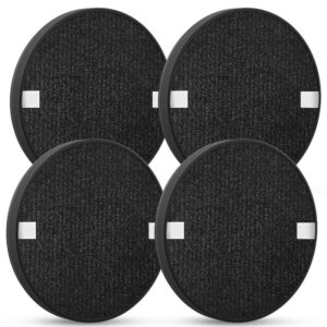 4 Pack Halo H13 True HEPA Replacement Filter, Compatible with Pure Enrichment PureZone Halo Air Puri-fier Model PEAIRDSK, 2-in-1 True HEPA Filters and Activated-Carbon Pre-filters,