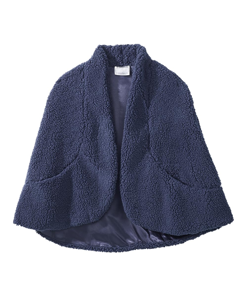 Silvert's Adaptive Clothing & Footwear Women's Ultra Plush Shawl - Navy OS