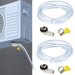 Air Conditioner Drain Kit, Portable Air Conditioner Window Kit for Universal Mini-Split AC Unit and Window Air Conditioning Unit, 10ft Drain Hose + 3/5 Inch AC Drain Hose Connector