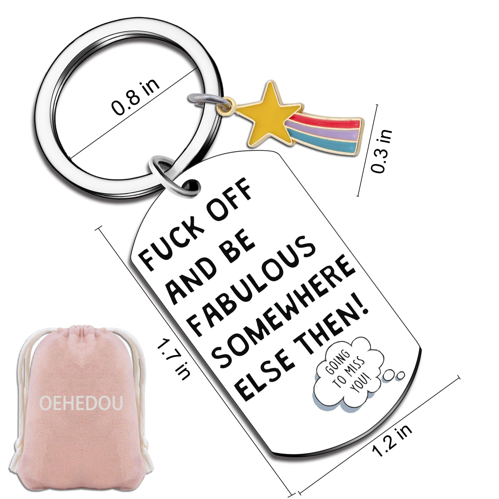 OEHEDOU Farewell Gifts For Coworkers 2024 Graduation Gifts Keychain Humorous Retirement Gifts Funny Going Away Gifts For Coworker Leaving Goodbye Gifts Job Promotion Gifts For Coworkers