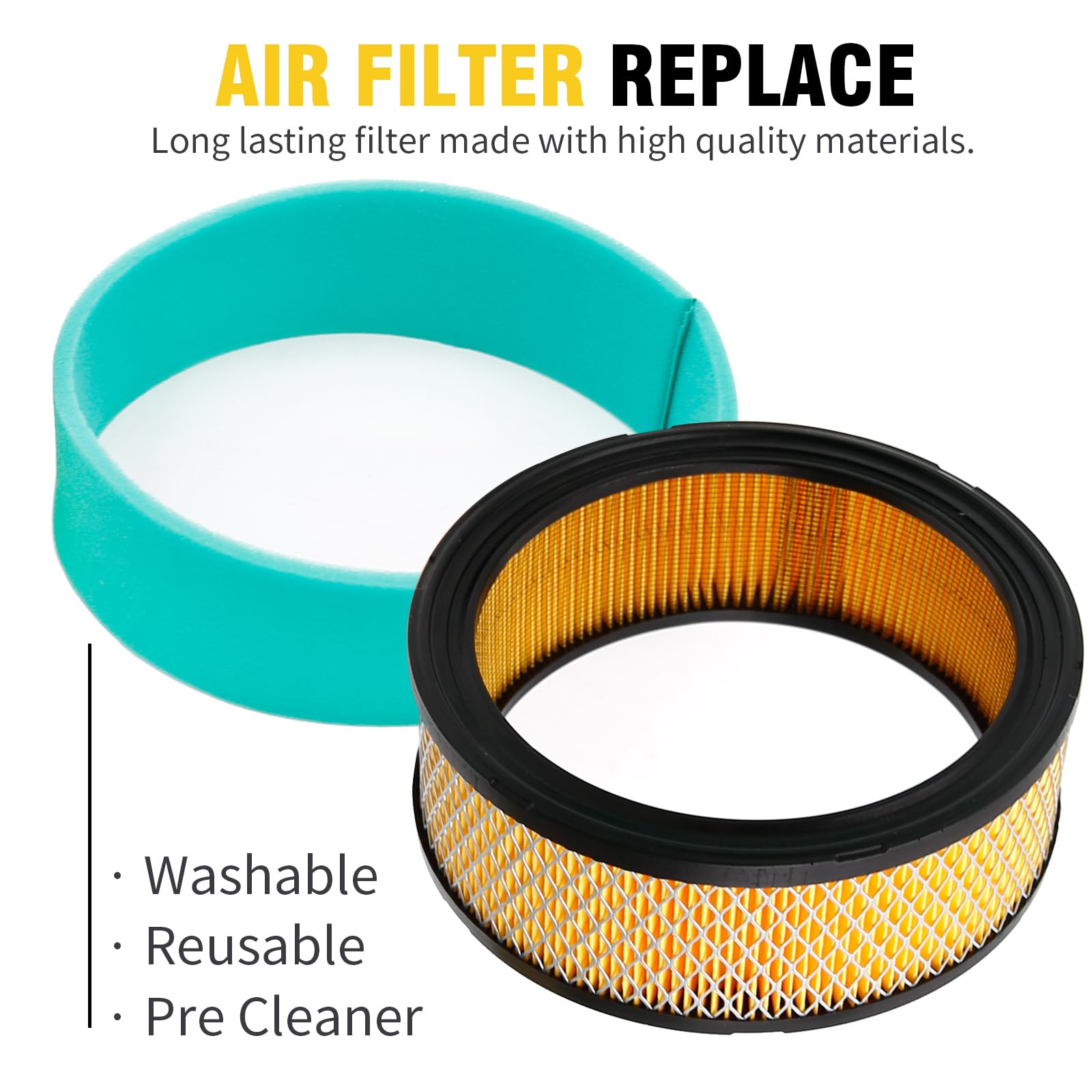 SYOWADA 47 083 03-s1 Air Filter Replacement for Kohler Cv17-cv23 Cv724-cv740 Ch18-25 Ch730-740, K241 Air Filter Replacement for Kohler 47-083-03-s 4708303-s 47 083 03-s1 Am125424 Gy20577 082000204