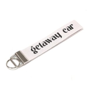 ASVP Shop Getaway Car - Canvas Keychain Key Fob Lanyard Soft Fabric Wristlet