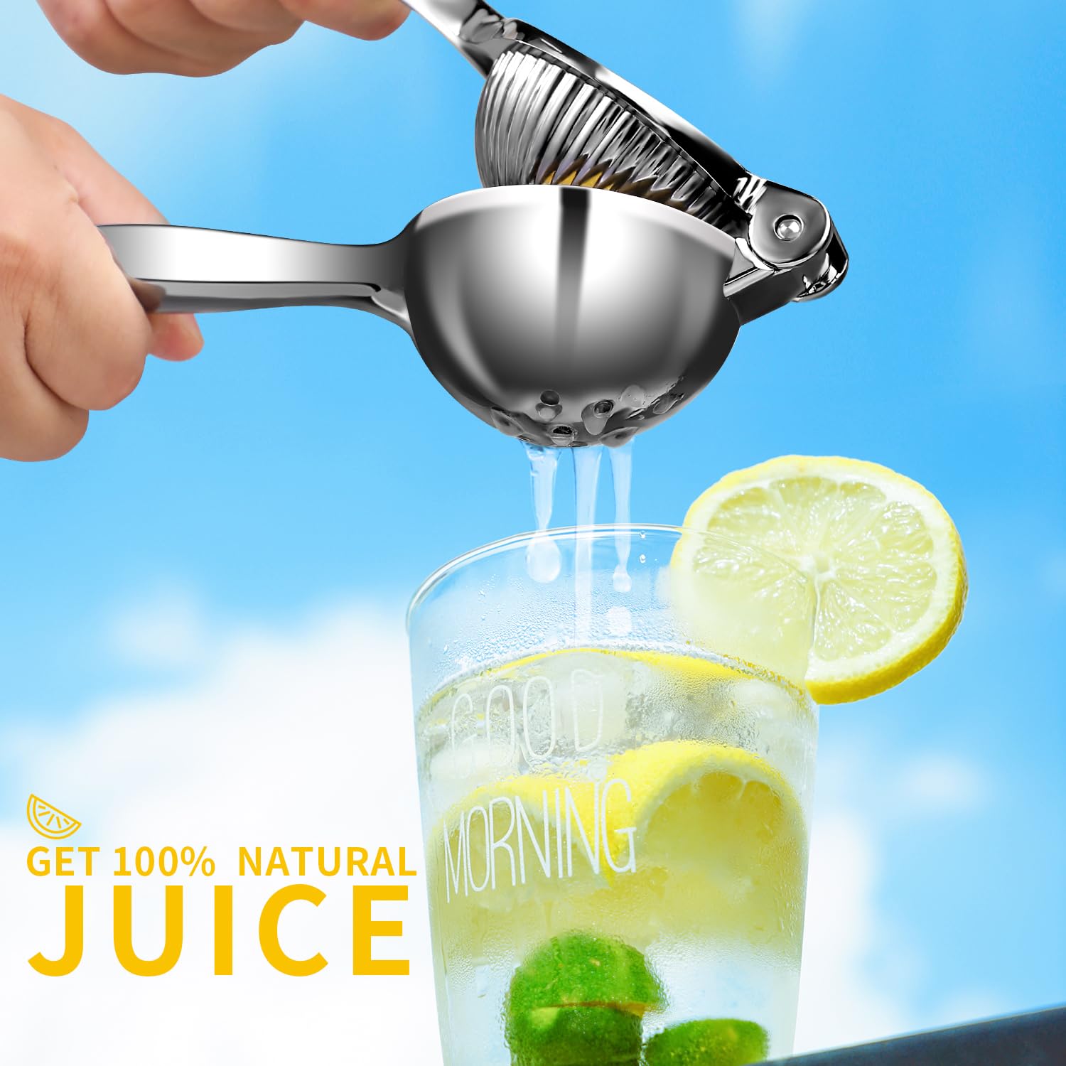 Rekix Lemon Squeezer, Heavy Duty Lemon Juicer, Lime Squeezer, Manual Citrus Press, Orange Juicer Handheld, Hand Press Fruit Juicer, Exprimidor De Limones