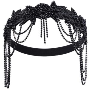 BABEYOND 1920s Accessories for Women - Great Gatsby Accessories Flapper Headband Headpiece Pearl Necklace Gloves for Women