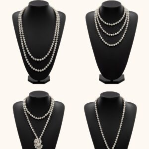 BABEYOND 1920s Accessories for Women - Great Gatsby Accessories Flapper Headband Headpiece Pearl Necklace Gloves for Women