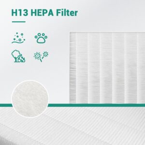 C545 Replacement Filter S for Winix C545 Air Purifier - Part# 1712-0096-00 and 2522-0058-00, 2 True HEPA(H13) Filter + 8 Activated Carbon Filters