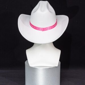 DAYONESHOP White Cowboy Hat Rhinestone Star Pink Cowgirl Hat Costume Accessories Party Favors Disco Women Men 2023