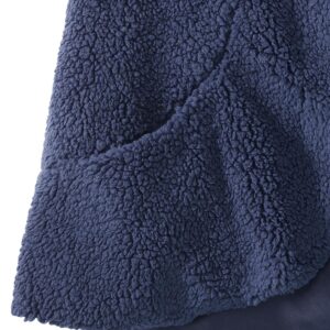 Silvert's Adaptive Clothing & Footwear Women's Ultra Plush Shawl - Navy OS