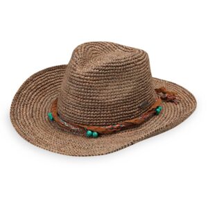 wallaroo hat company women’s petite catalina cowboy – natural fiber, adjustable sizing for smaller crown sizes – trendy chic sun hat for casual all-season looks and everyday sun protection (mushroom)