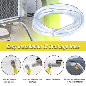 Air Conditioner Drain Kit, Portable Air Conditioner Window Kit for Universal Mini-Split AC Unit and Window Air Conditioning Unit, 10ft Drain Hose + 3/5 Inch AC Drain Hose Connector