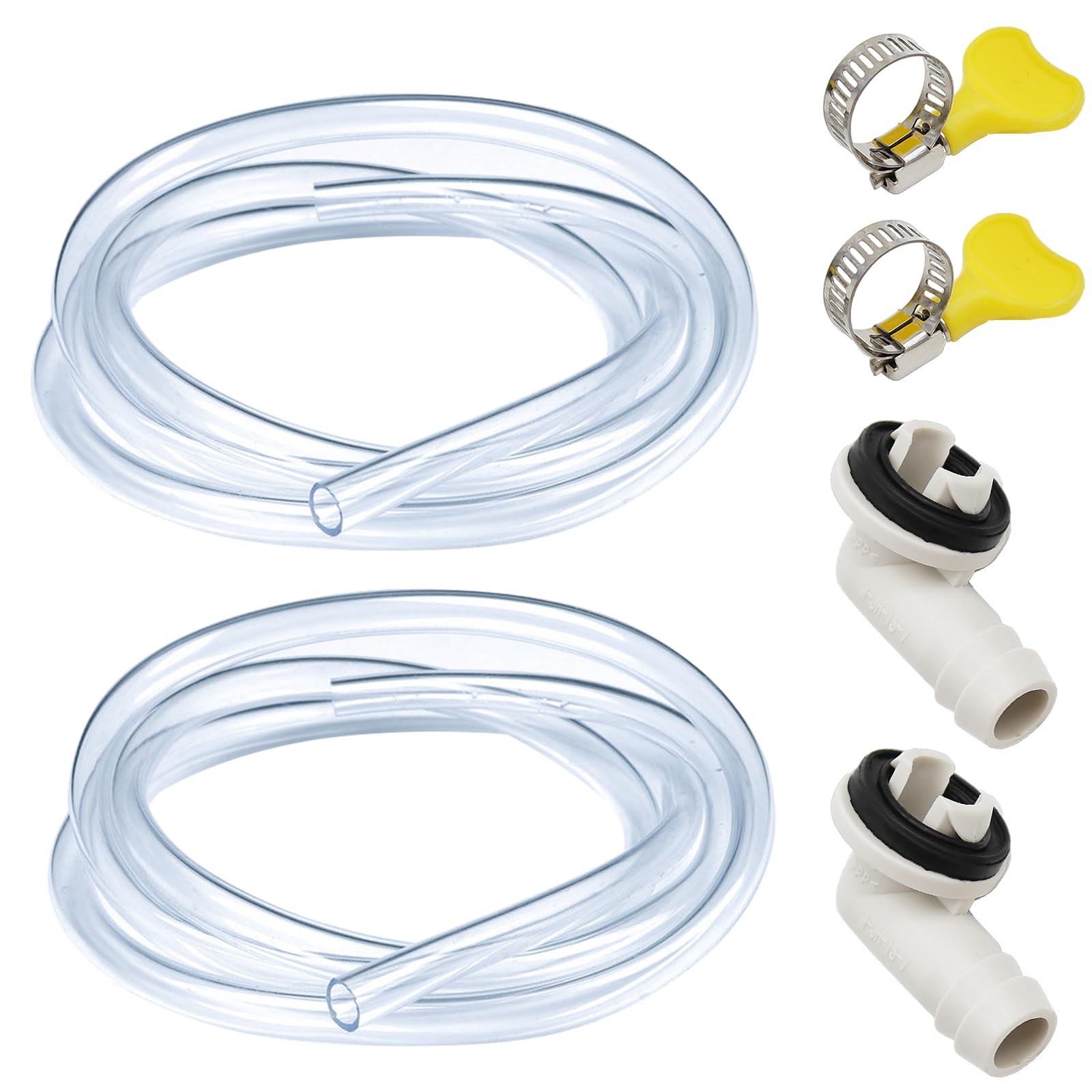 Air Conditioner Drain Kit, Portable Air Conditioner Window Kit for Universal Mini-Split AC Unit and Window Air Conditioning Unit, 10ft Drain Hose + 3/5 Inch AC Drain Hose Connector