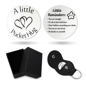 Yiflin Unique Gifts for Women,Men,Friend,Family - Birthday, Christmas, Valentine's Day Gifts - Pocket Hug Token with Keychain