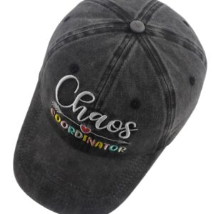 Chaos Coordinator Gifts for Women, Thank You Gifts Hat, Adjustable Embroidered Washed Cotton Boss Lady Baseball Cap, Birthday Christmas Appreciation Gift for Coworkers Office Manager Teachers Nurse