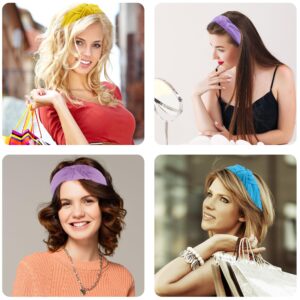 SIQUK 12 Pieces Knotted Hair Turband for Women - Colorful Fabric Headbands in 12 Colors