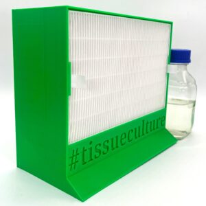 Tissue Culture Laminar Flow Hood 11"x 9" Dual Fans, HEPA filter for Sterile Transfers - 3D Printed from Recycled Plastic (white)